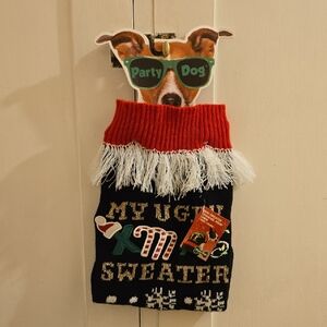 NWT Ugly Christmas Dog Sweater Sz L